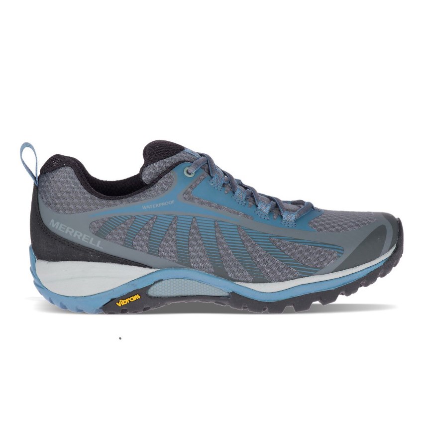 Chaussures Randonnée Merrell Siren Edge 3 Waterproof Grise/Bleu Femme | P.H.TGON